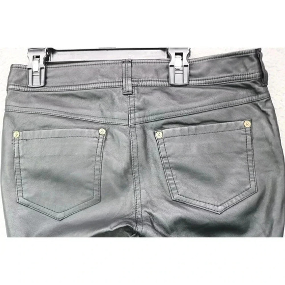 Free People Women's Faux Leather Biker Style Pants-Size 2-Pockets-Skinny Jeans - Picture 8 of 8